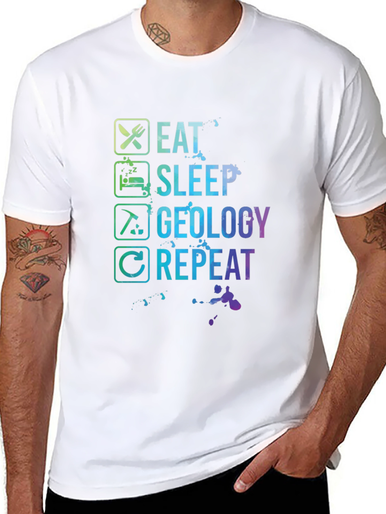 Eat Sleep Geology Repeat T-Shirt - Geologist Gift