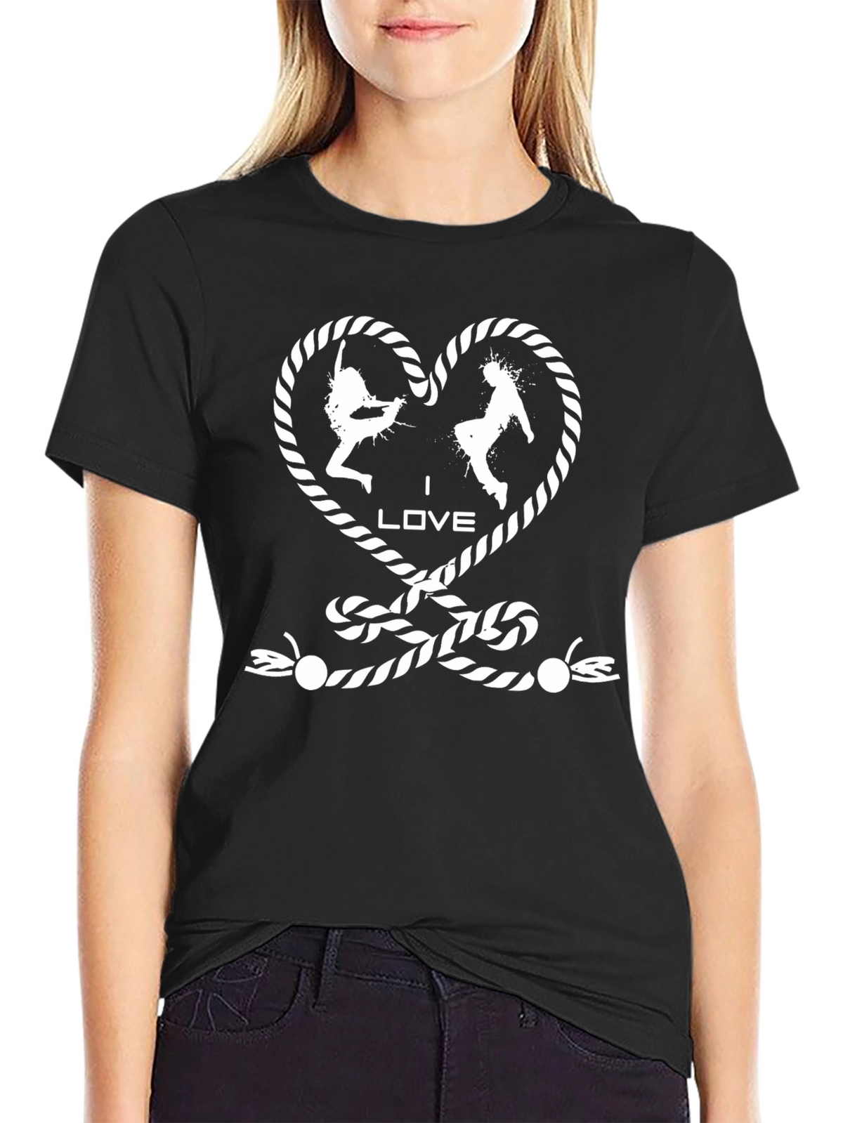 I Love Dance T-Shirt - Rope Heart Design