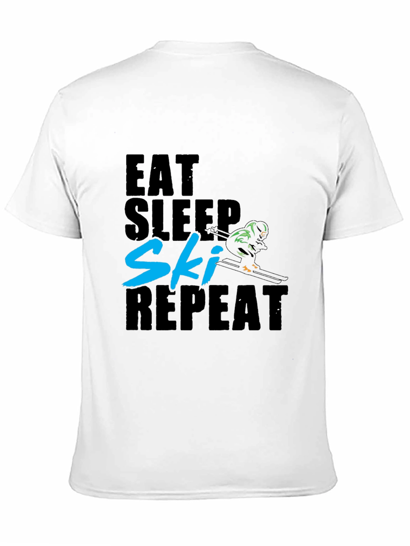 Eat Sleep Ski Repeat Graphic Tee