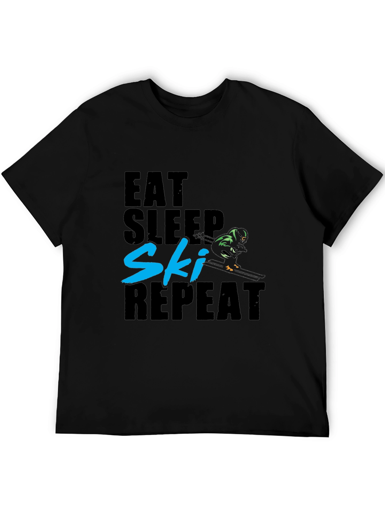Eat Sleep Ski Repeat Graphic Tee