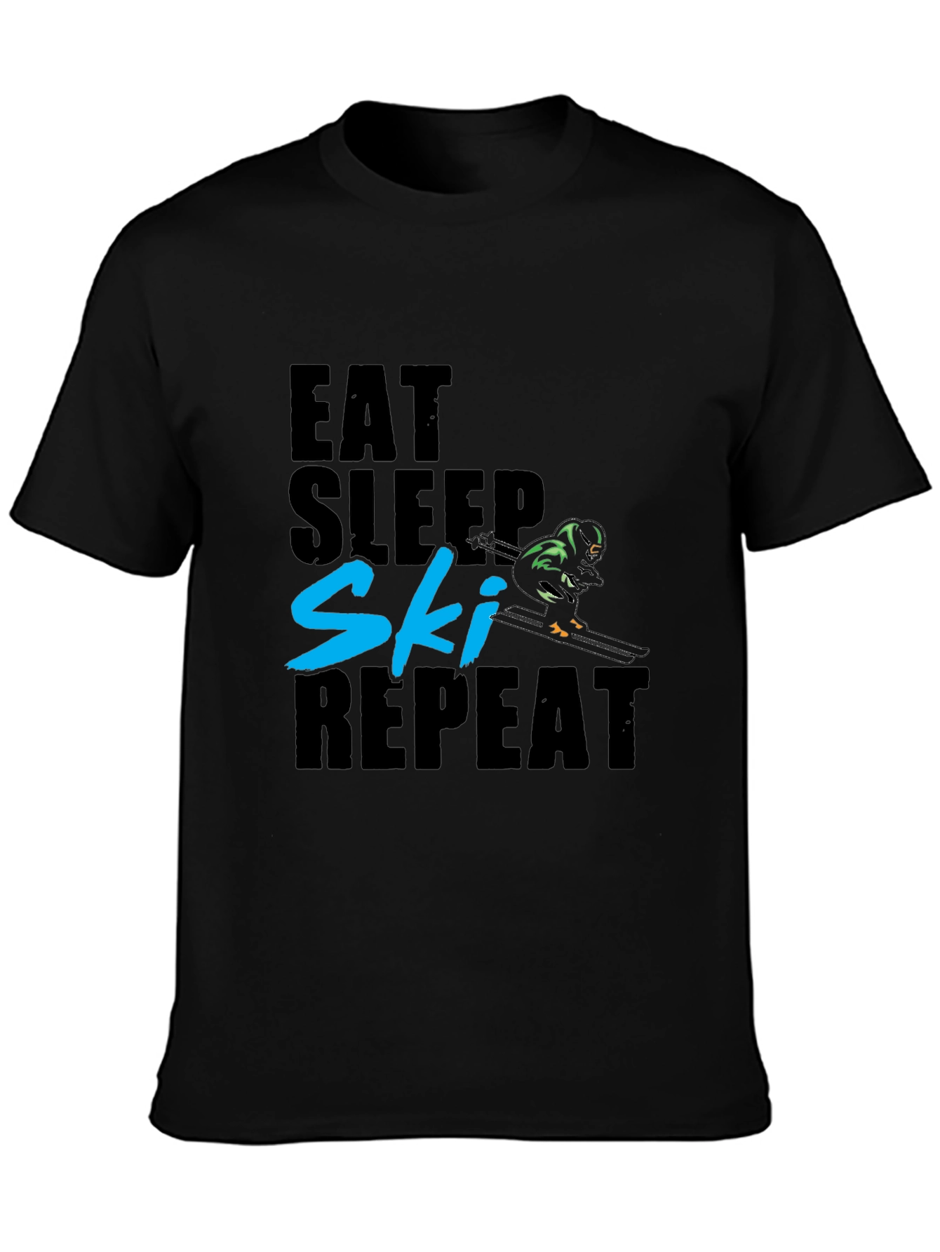 Eat Sleep Ski Repeat Graphic Tee