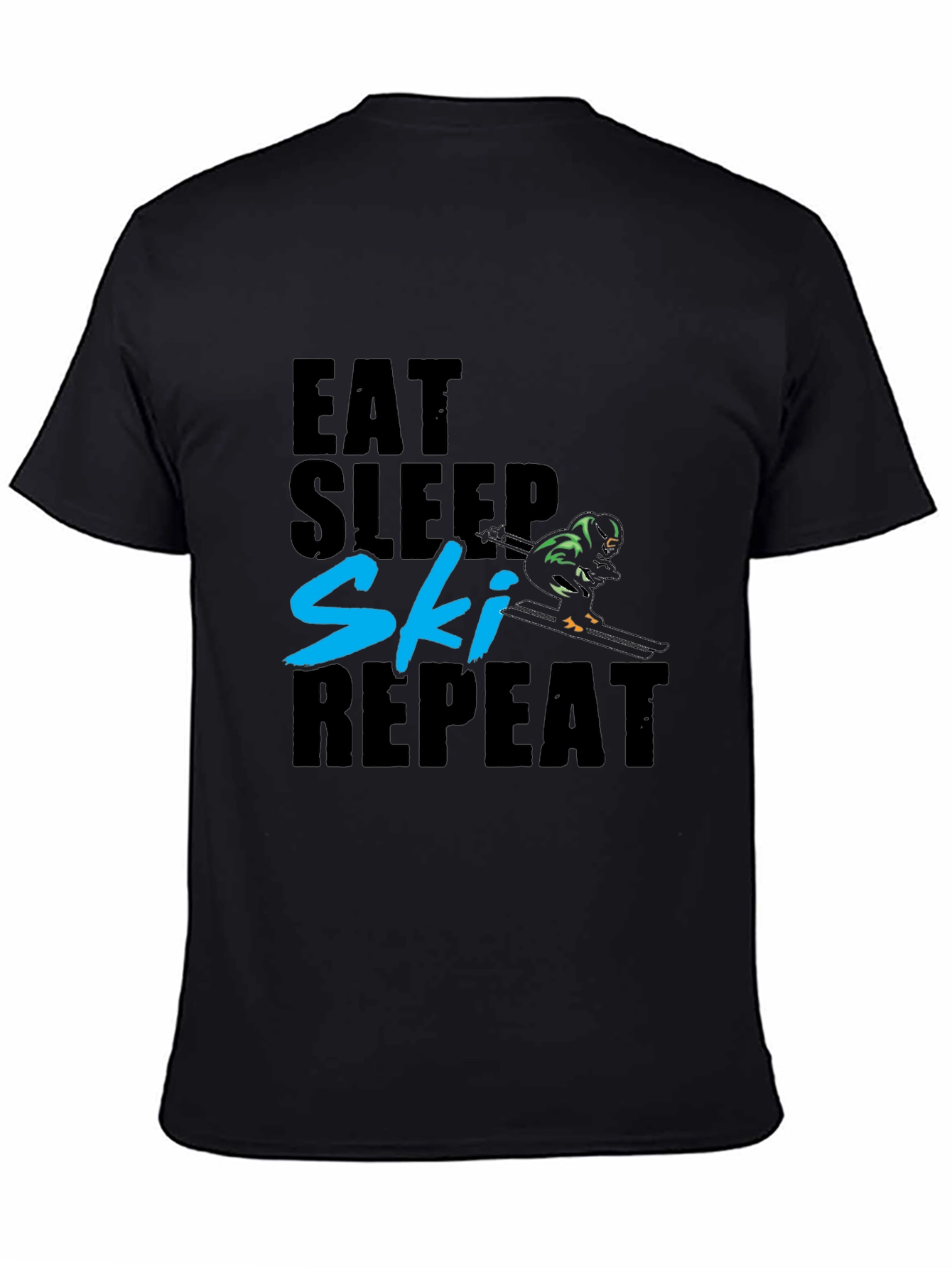 Eat Sleep Ski Repeat Graphic Tee