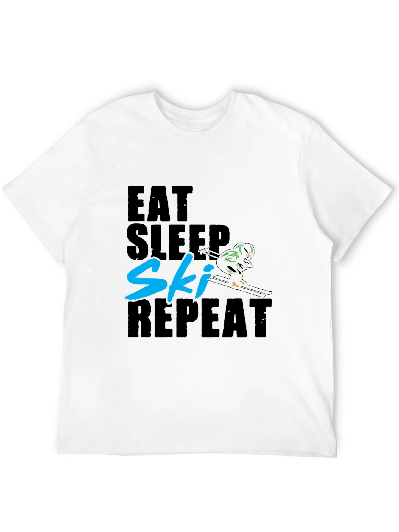 Eat Sleep Ski Repeat Graphic Tee