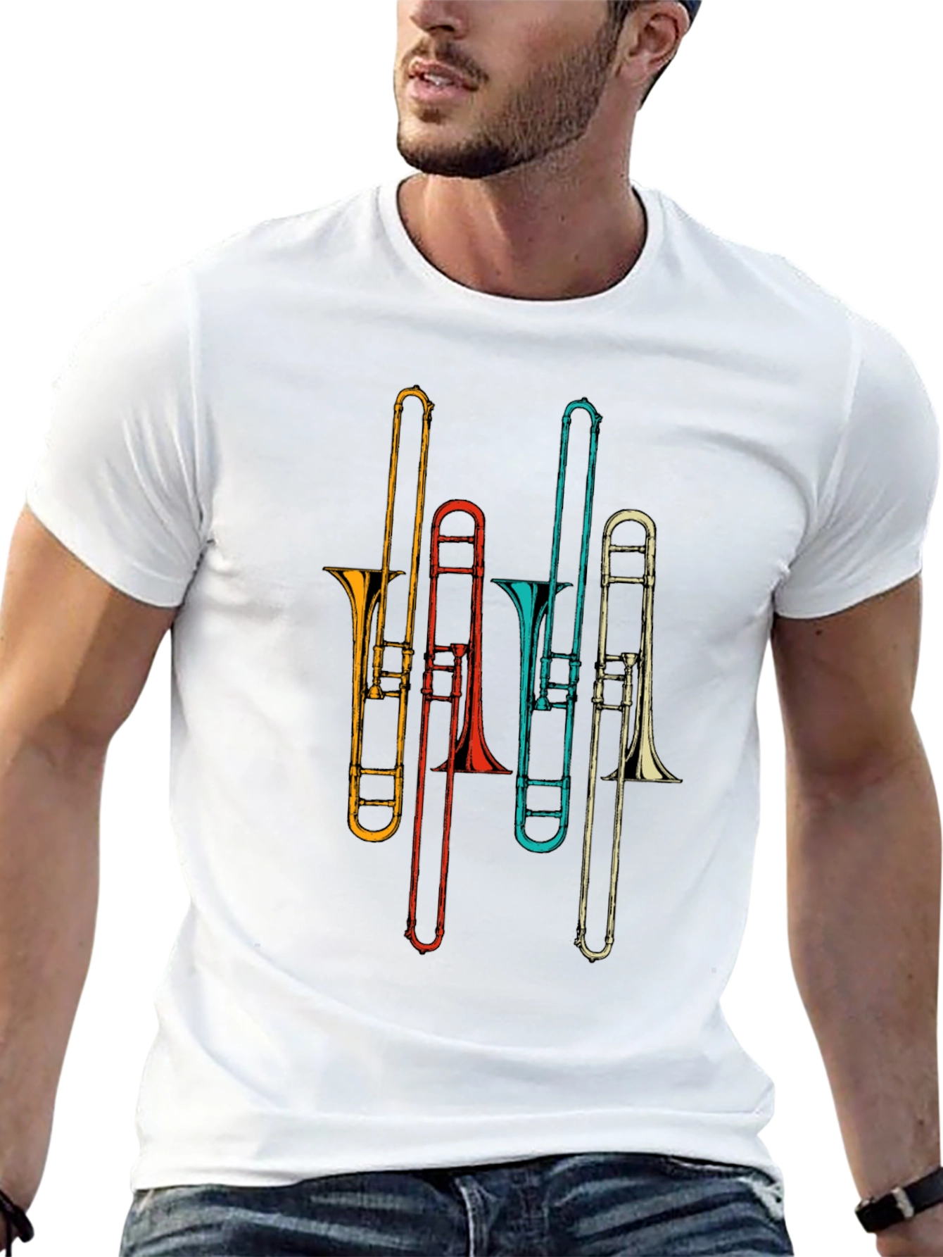 Retro Trombone Music T-Shirt