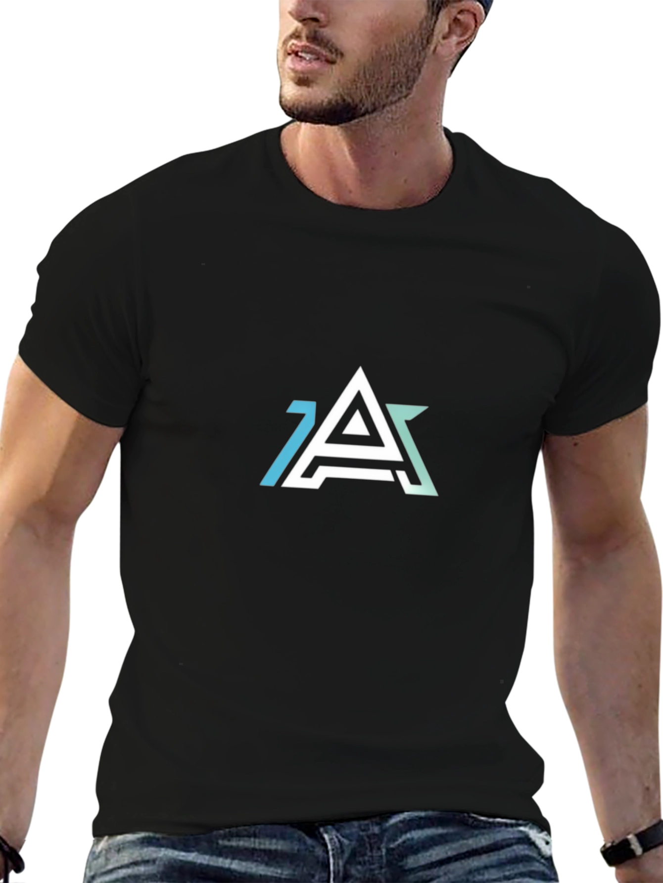 Geometric Logo Black T-Shirt