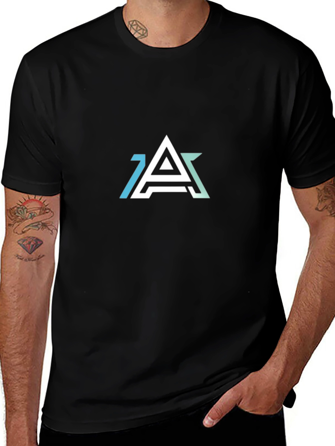 Geometric Logo Black T-Shirt