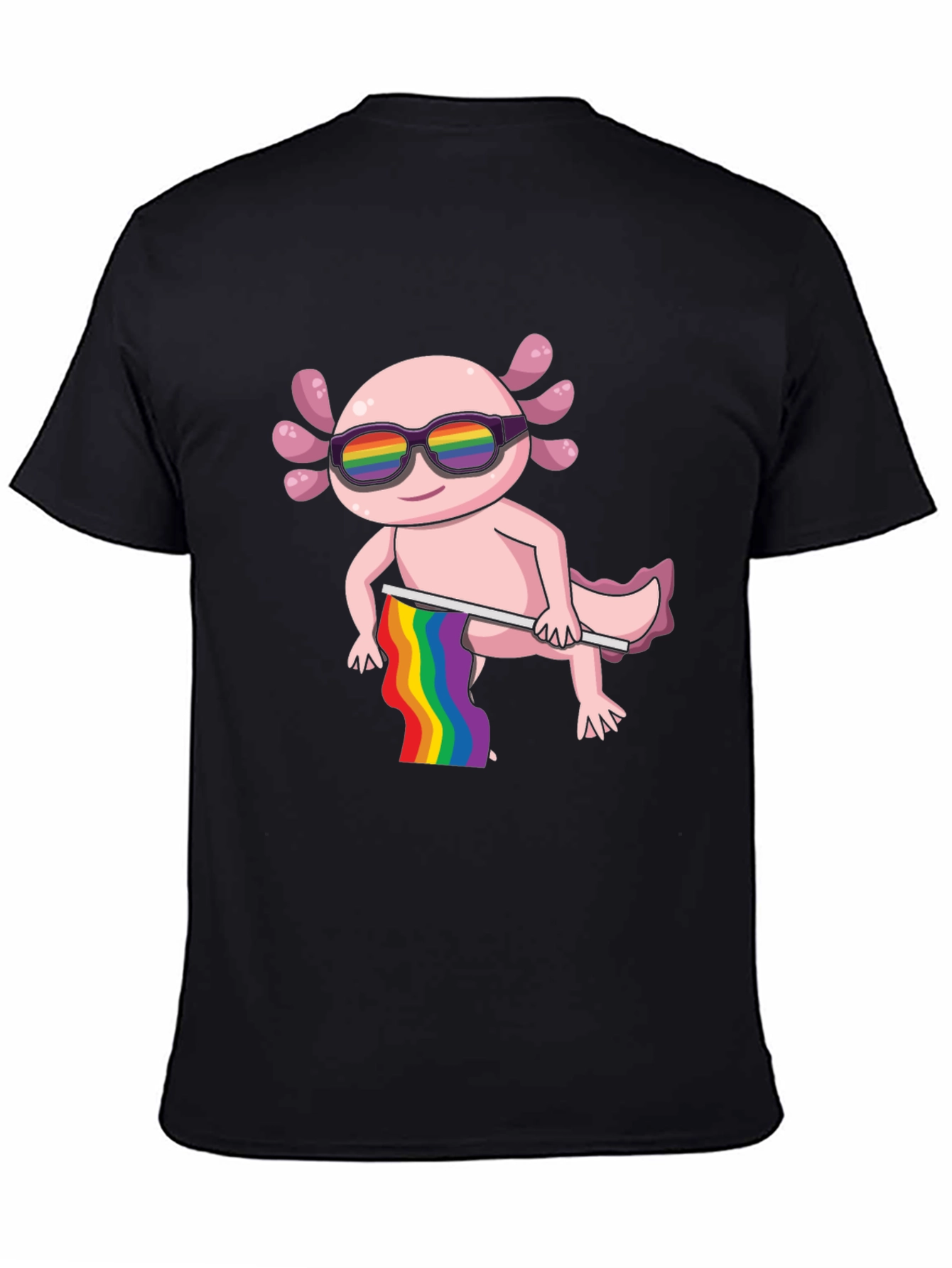 Axolotl Pride T-Shirt - LGBTQ+ Rainbow Design