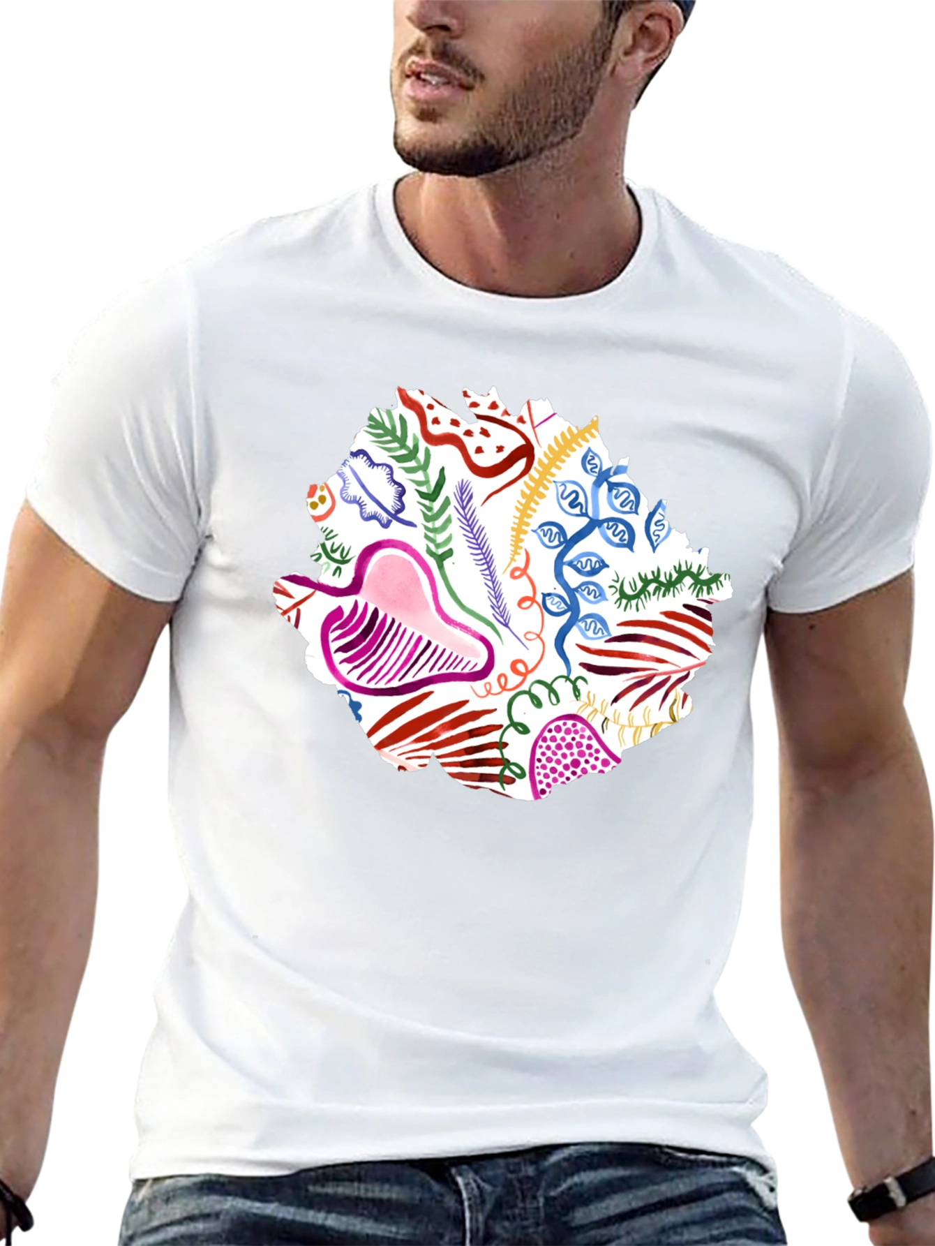 Abstract Art Print Black Tee