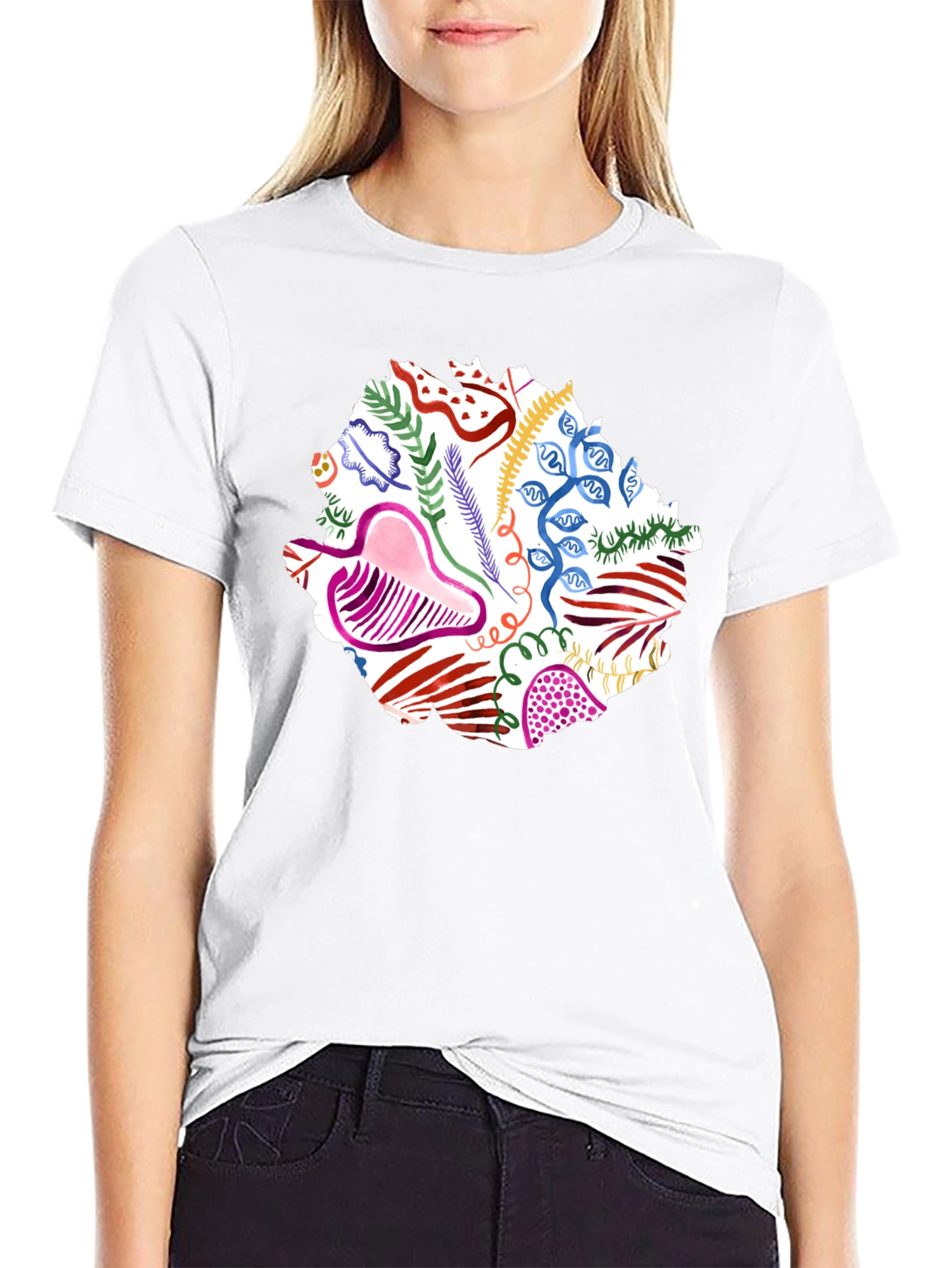 Abstract Art Print Black Tee