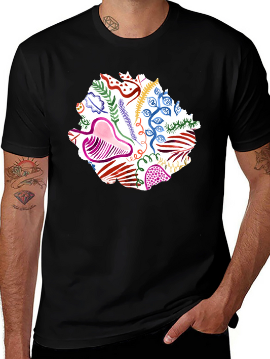Abstract Art Print Black Tee