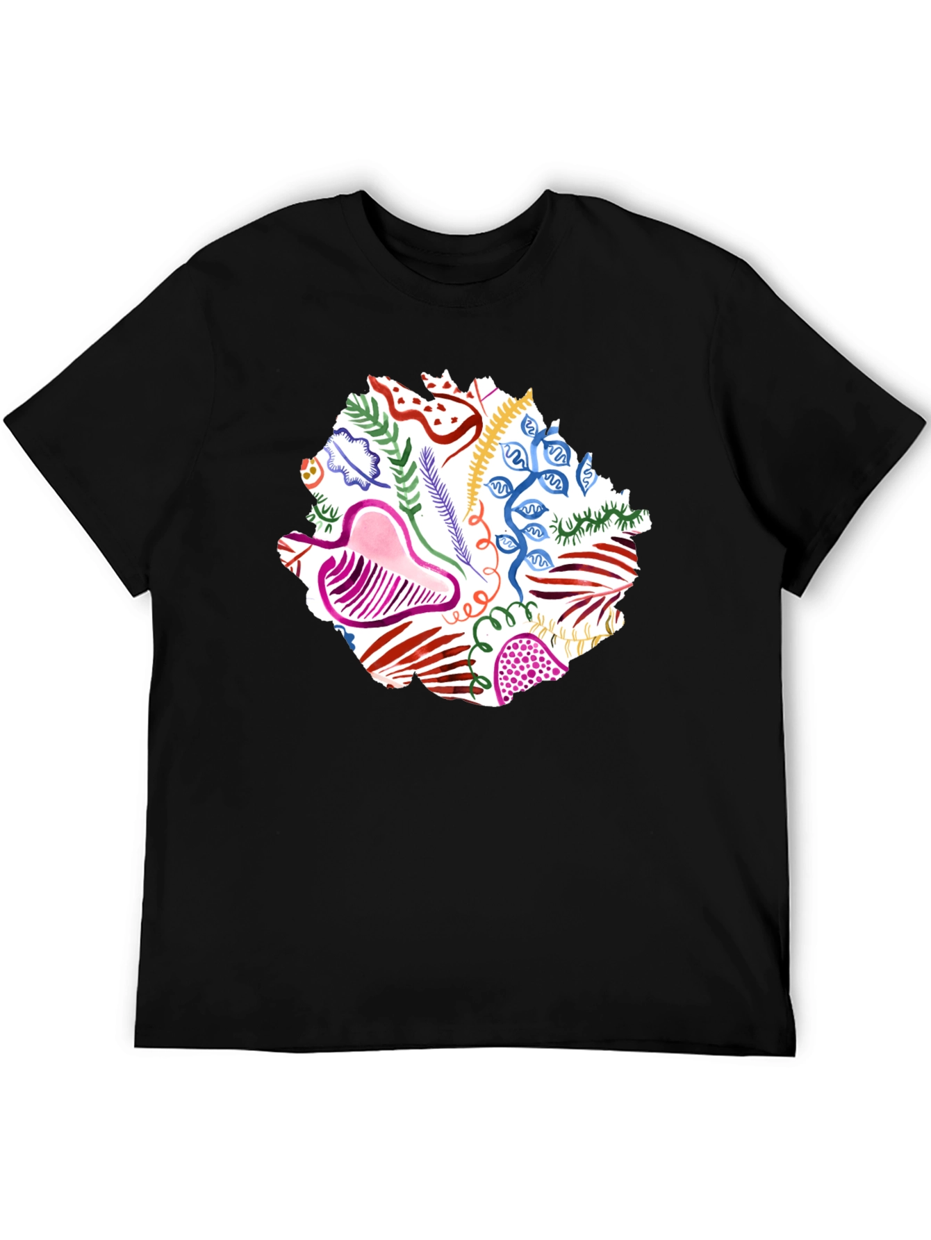 Abstract Art Print Black Tee
