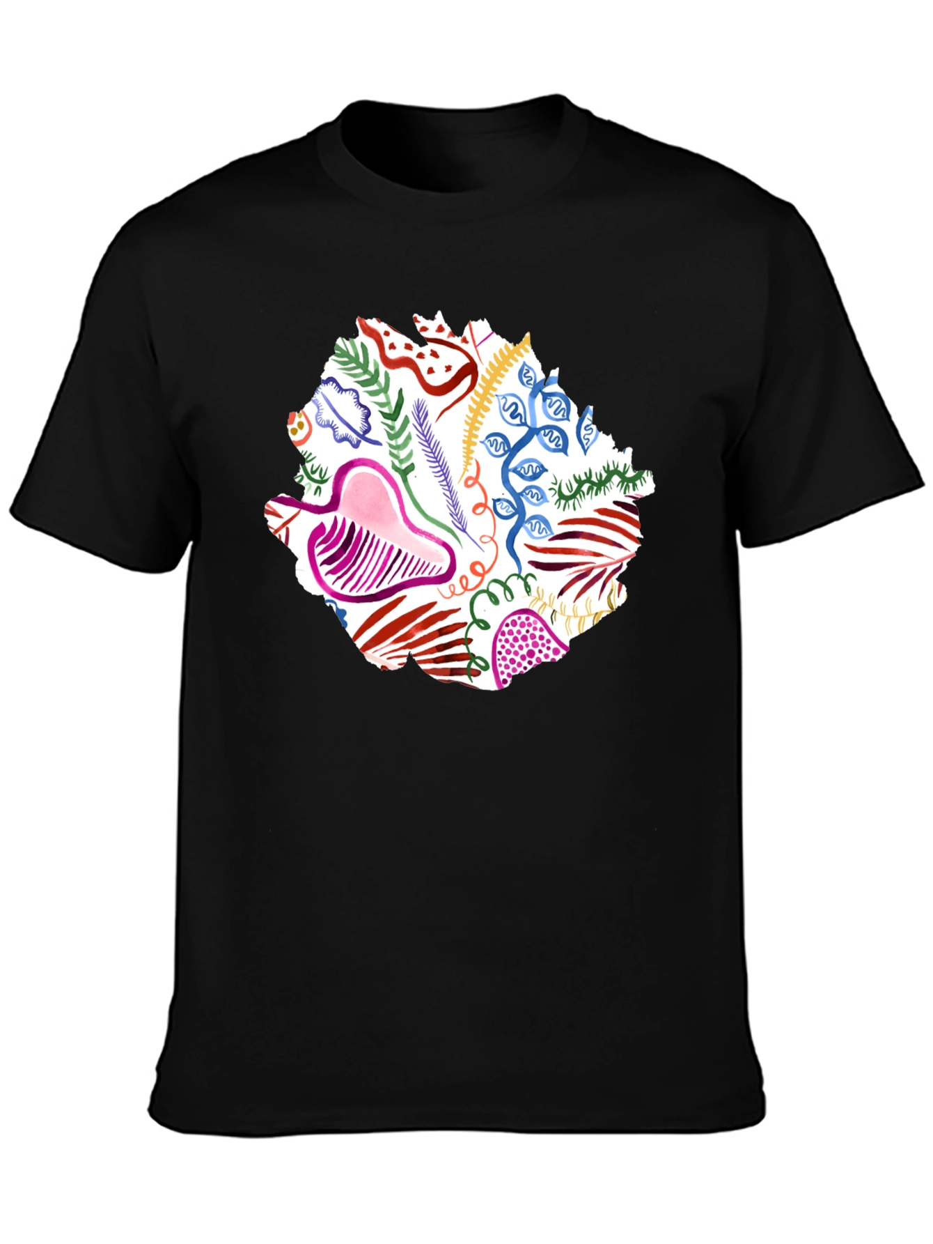 Abstract Art Print Black Tee