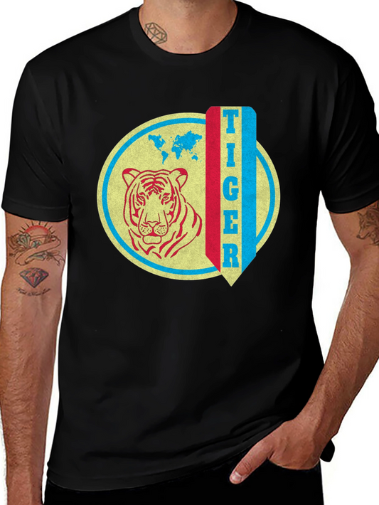 Vintage Tiger Graphic Tee - Soft Cotton Blend