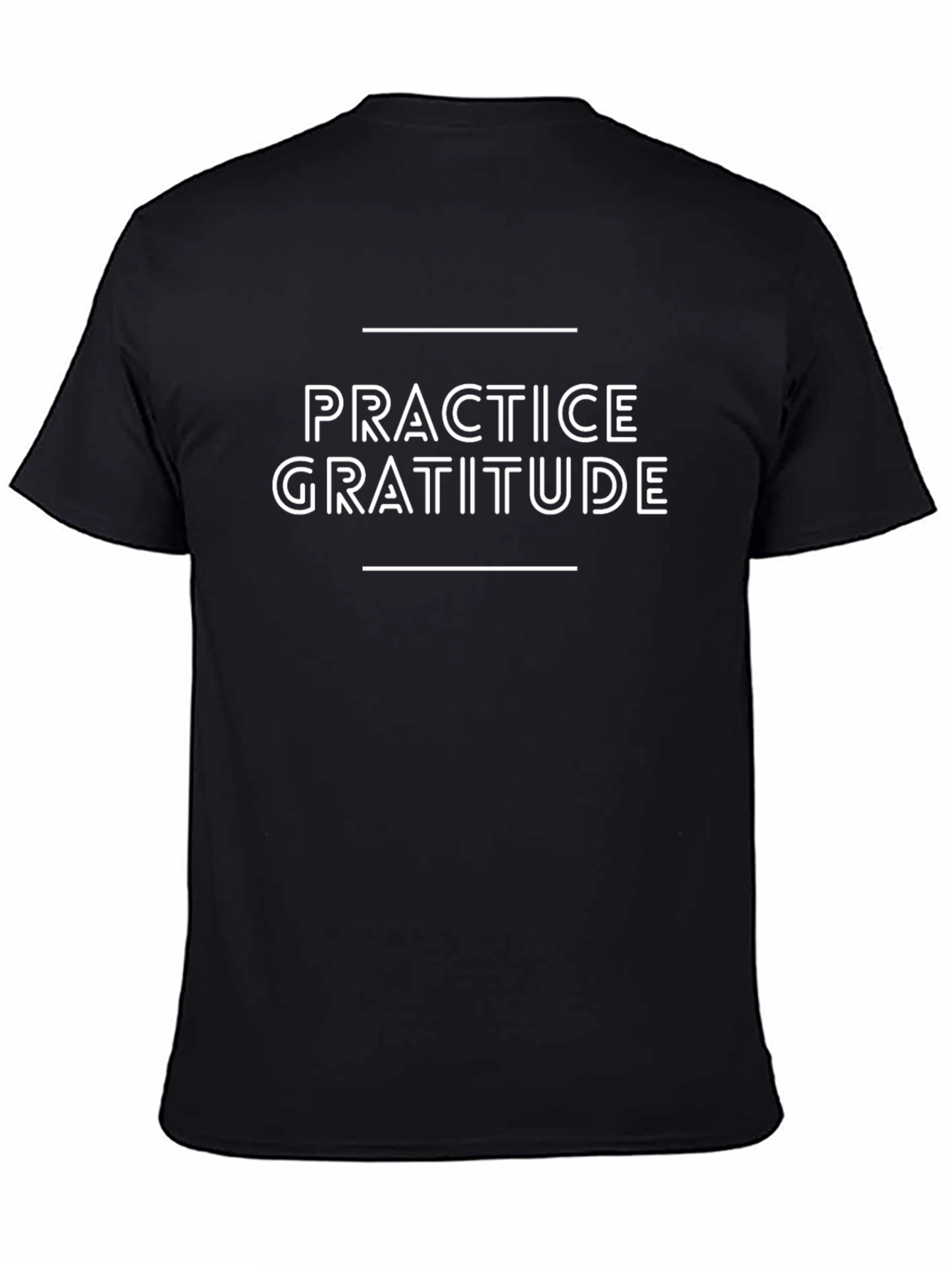 Practice Gratitude Black Graphic Tee