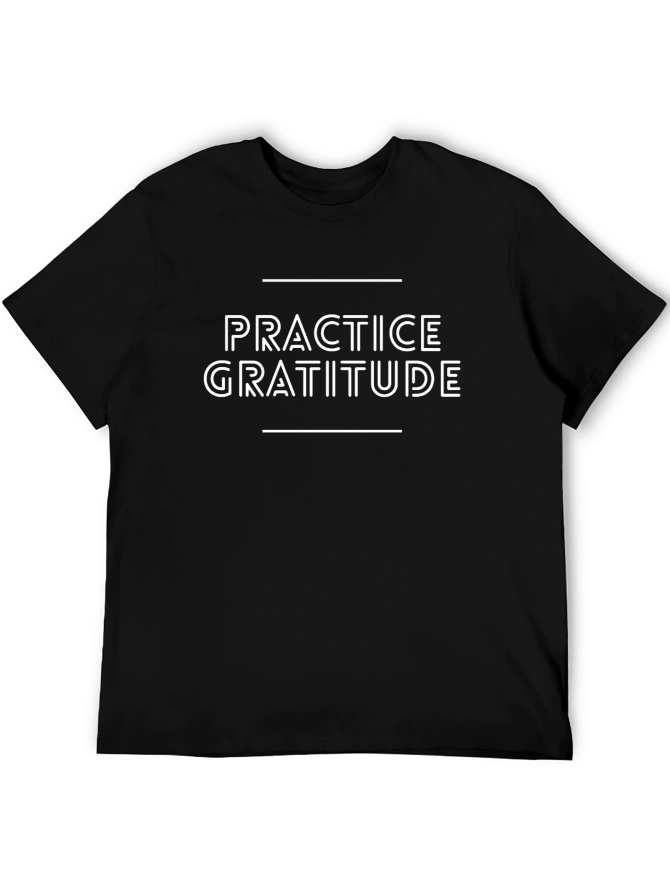 Practice Gratitude Black Graphic Tee