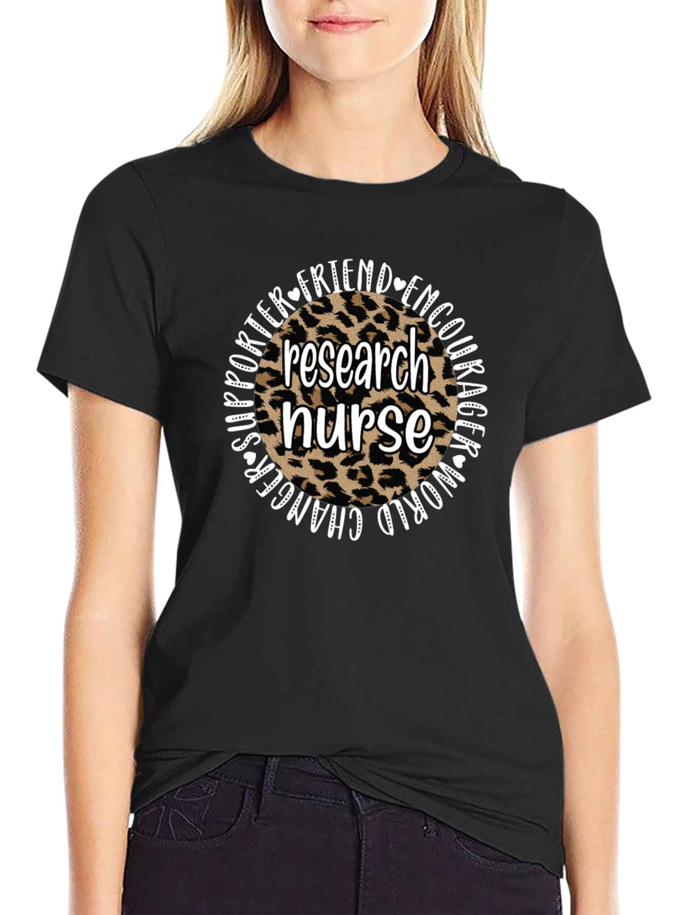 Research Nurse Leopard Print T-Shirt