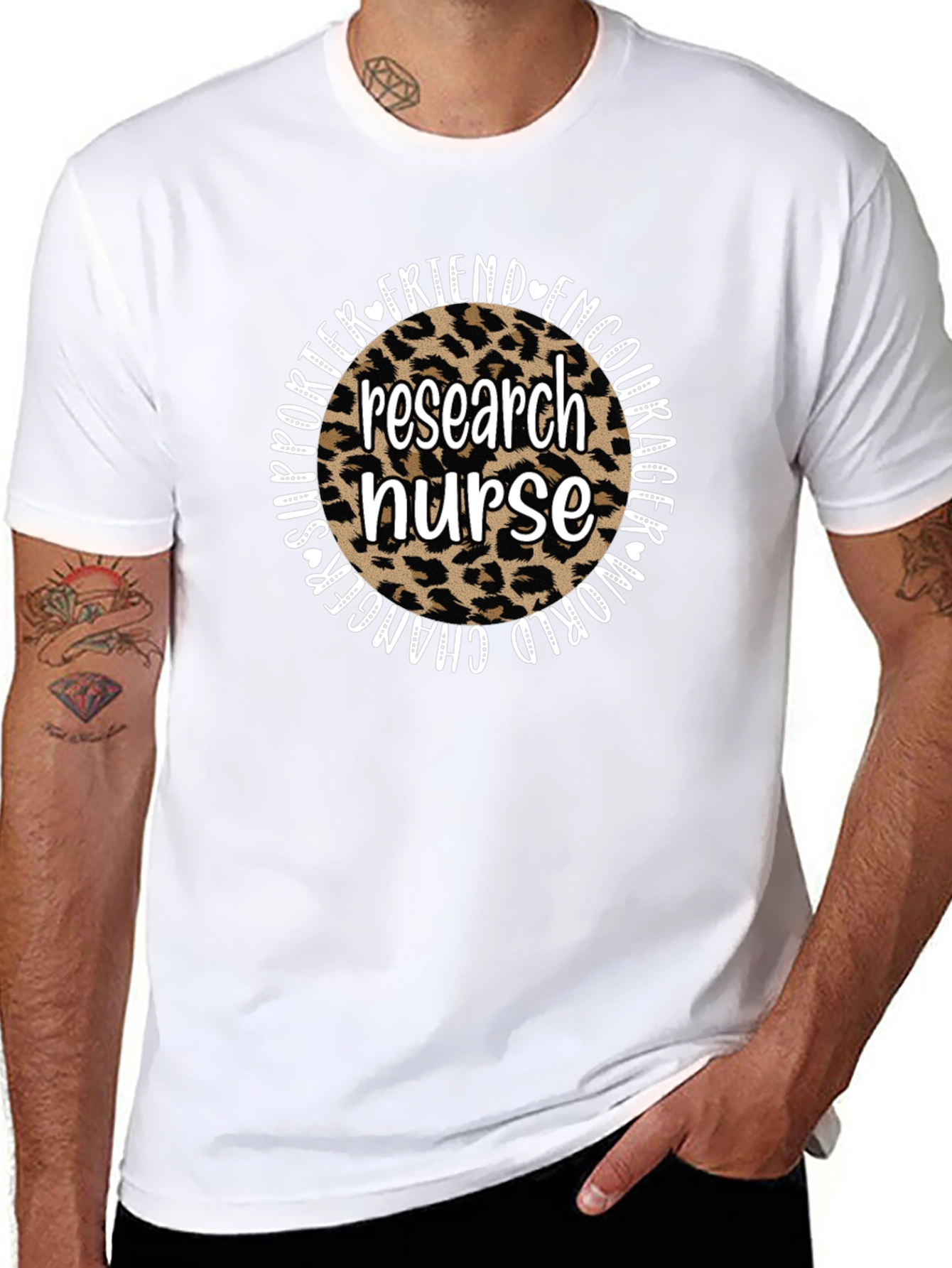 Research Nurse Leopard Print T-Shirt