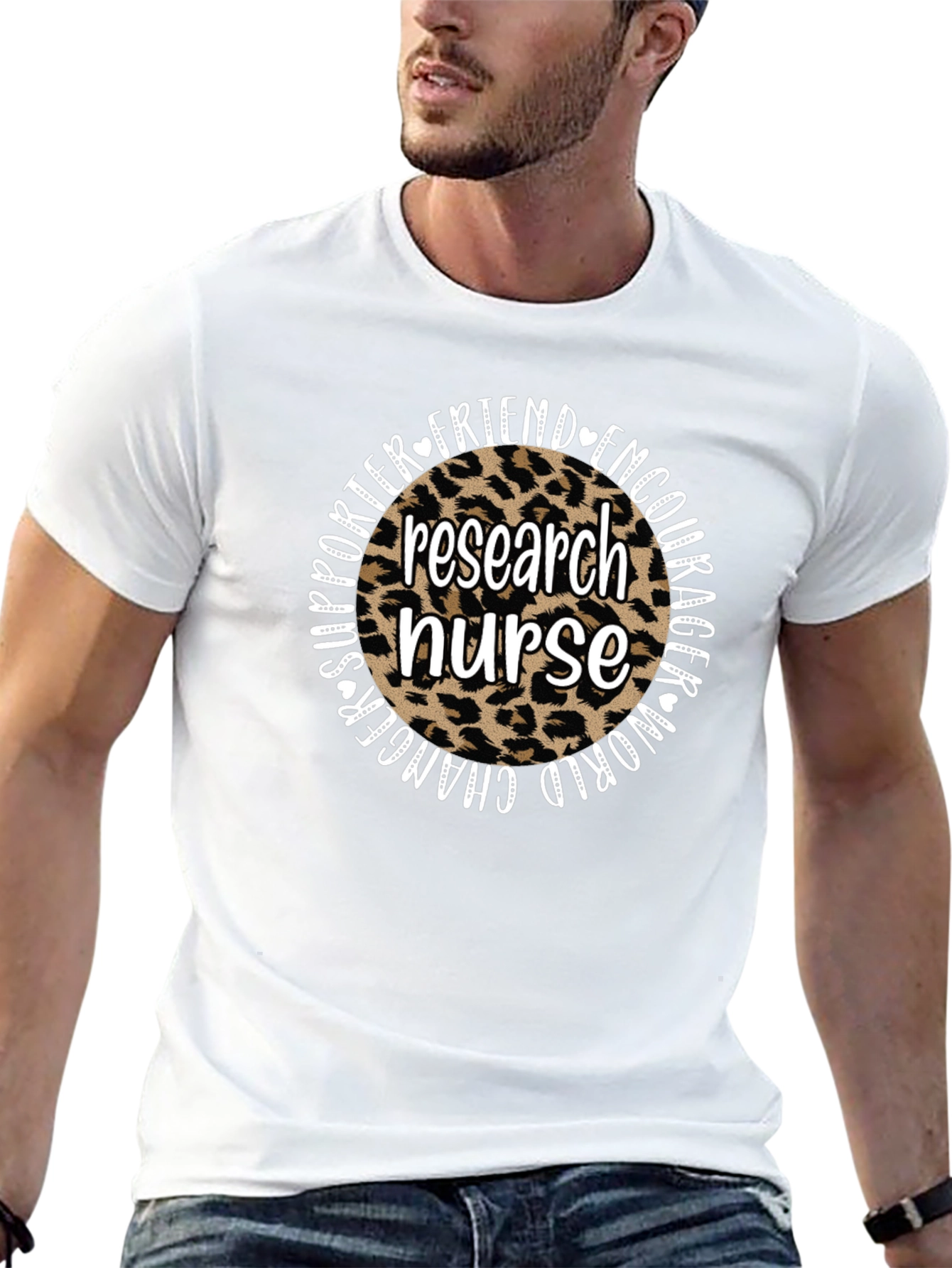 Research Nurse Leopard Print T-Shirt