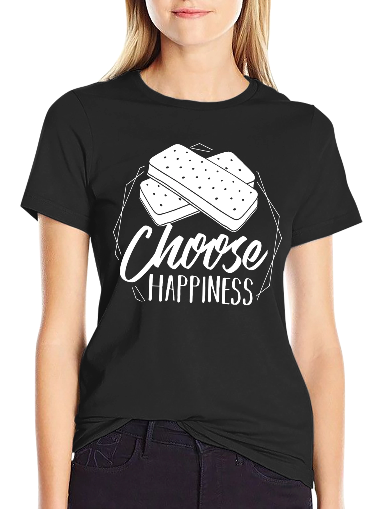 Choose Happiness Ice Cream Sandwich Graphic Tee