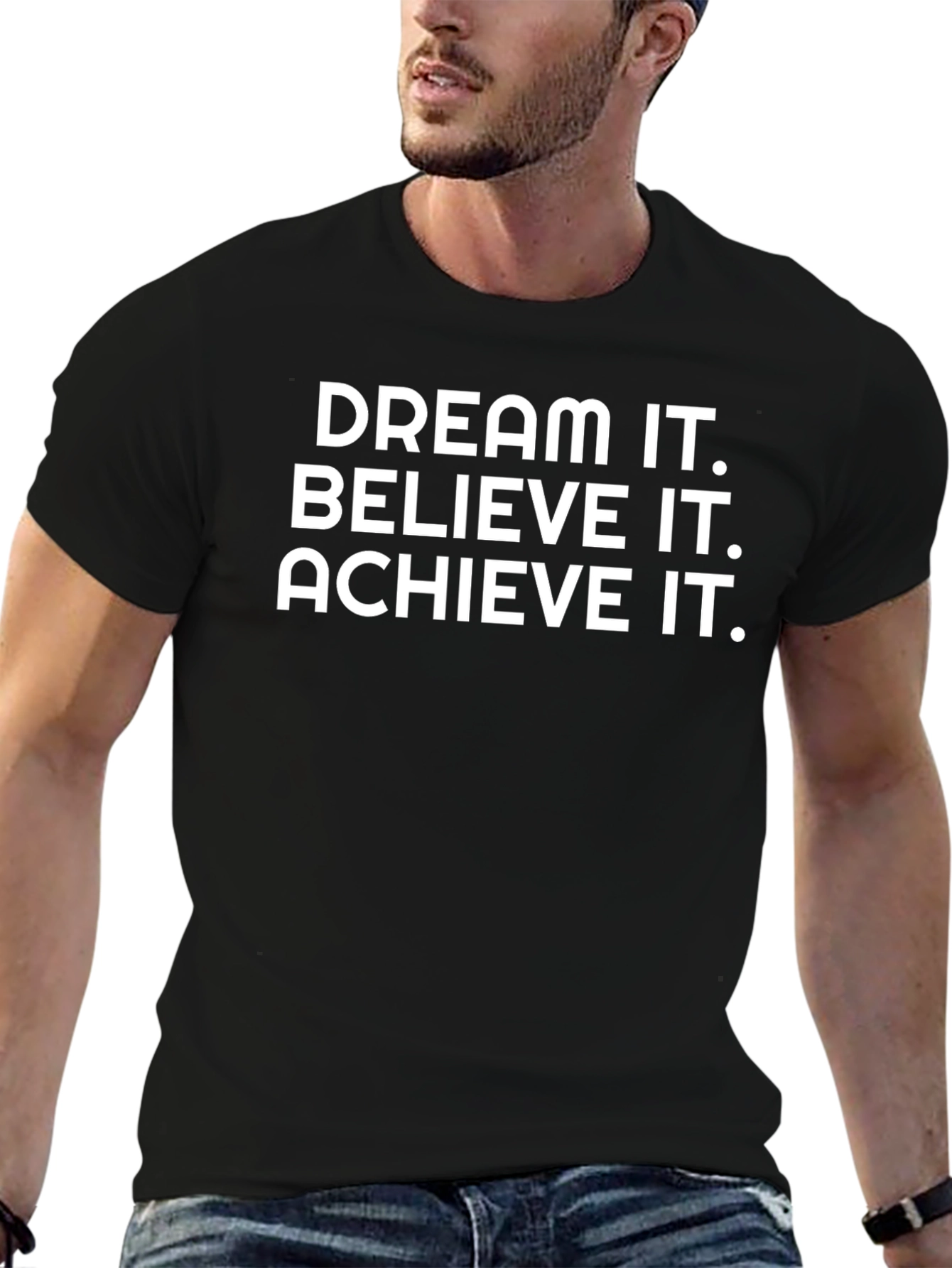 Dream Believe Achieve Black T-Shirt