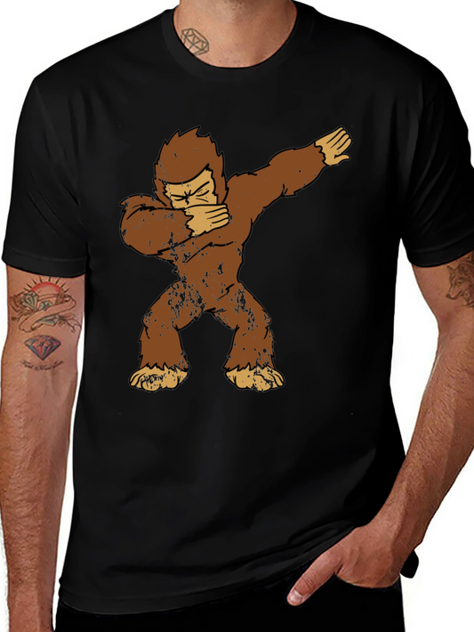 Dabbing Bigfoot Graphic Tee - Mens Black T-Shirt