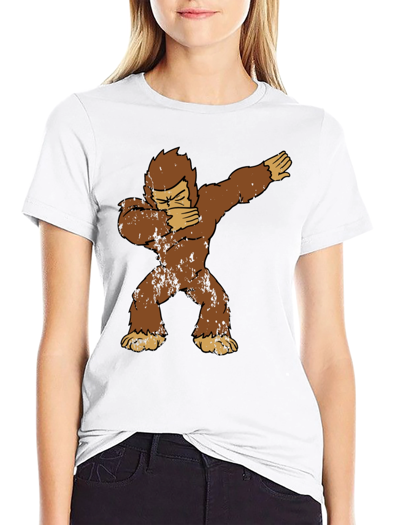 Dabbing Bigfoot Graphic Tee - Mens Black T-Shirt