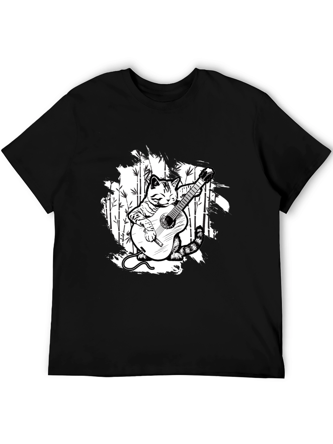 Cat Guitarist T-Shirt - Musical Feline Tee