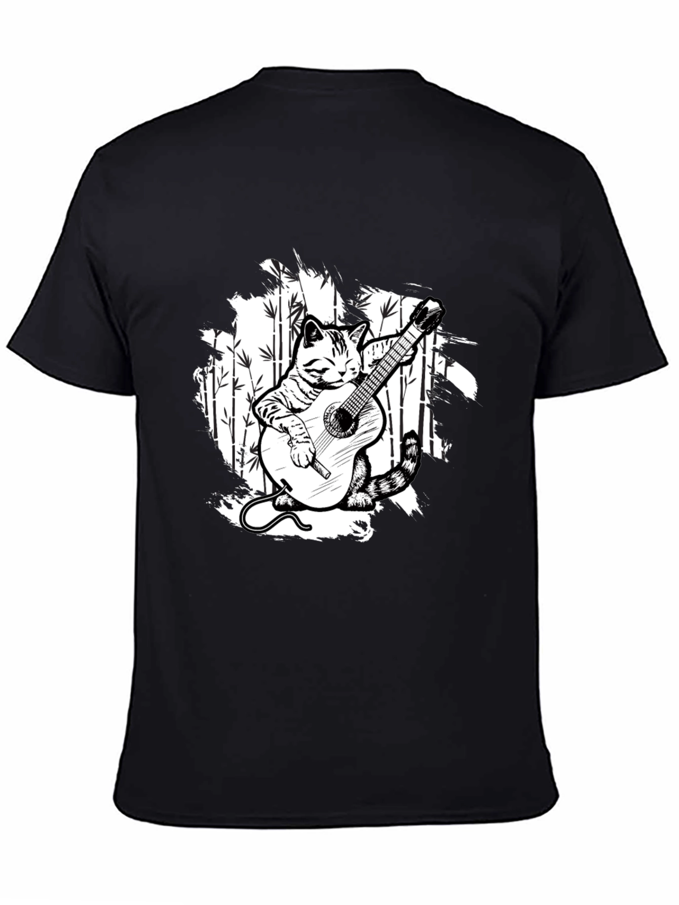 Cat Guitarist T-Shirt - Musical Feline Tee