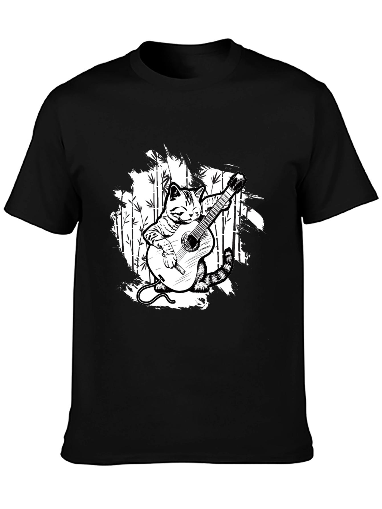 Cat Guitarist T-Shirt - Musical Feline Tee