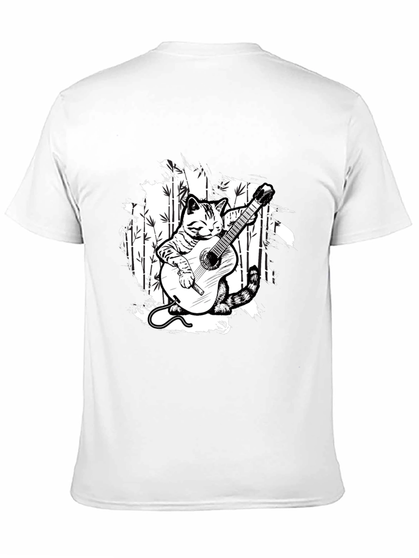 Cat Guitarist T-Shirt - Musical Feline Tee