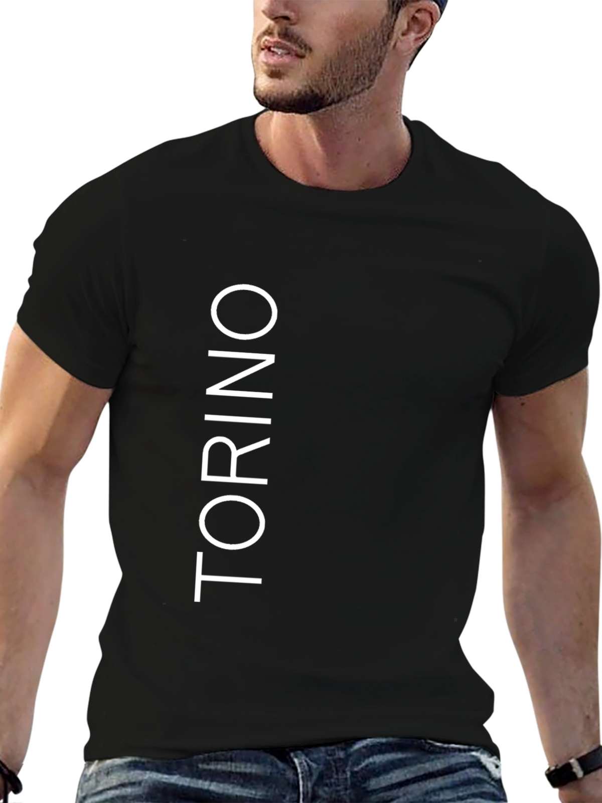 Torino Graphic Tee - Modern Style Black T-Shirt
