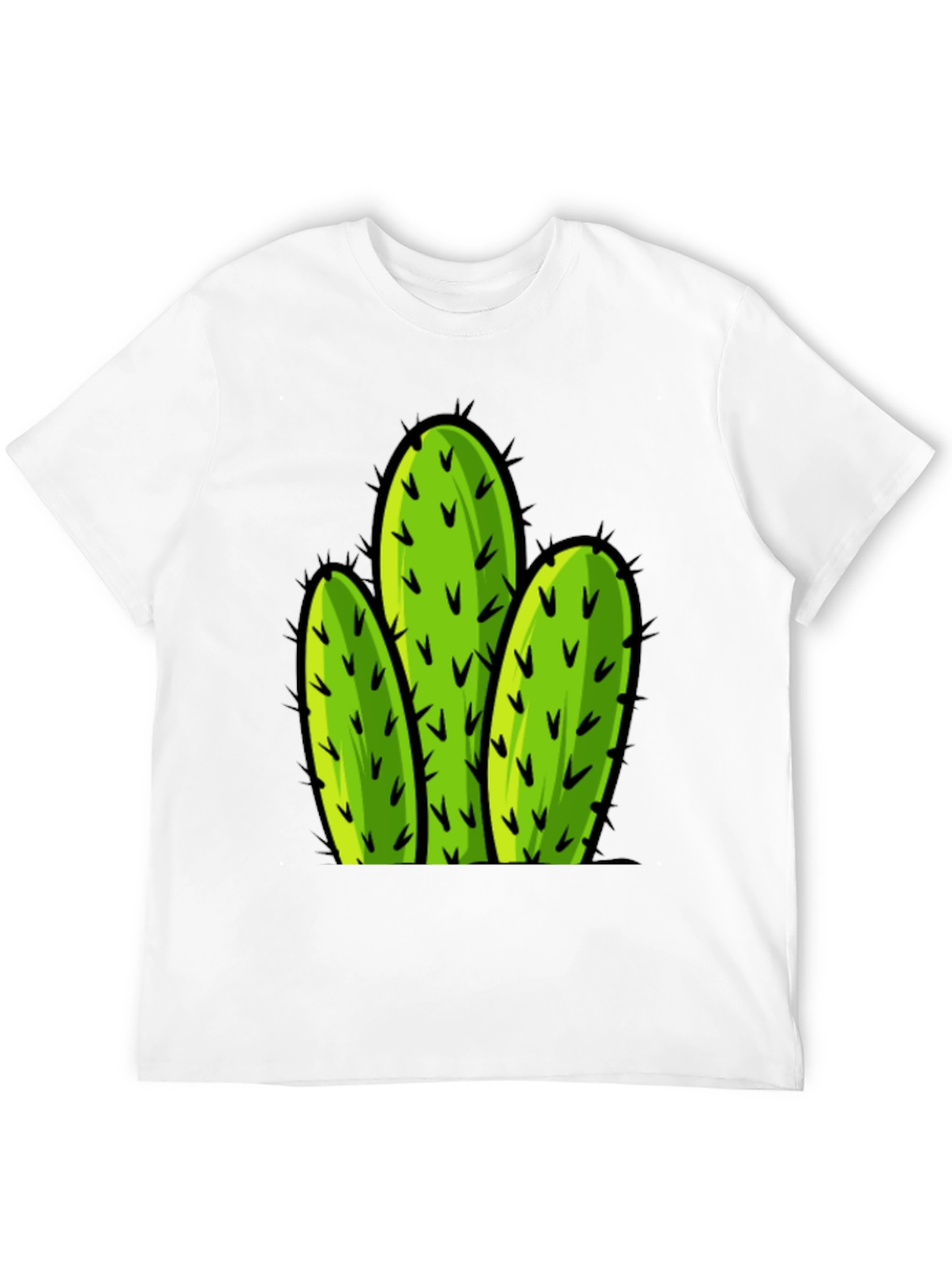 Cactus Graphic Tee - Black Cotton T-Shirt