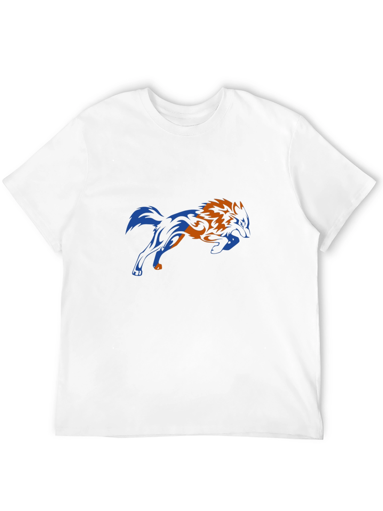 Wolf Graphic Print Tee - Stylish Mens T-Shirt