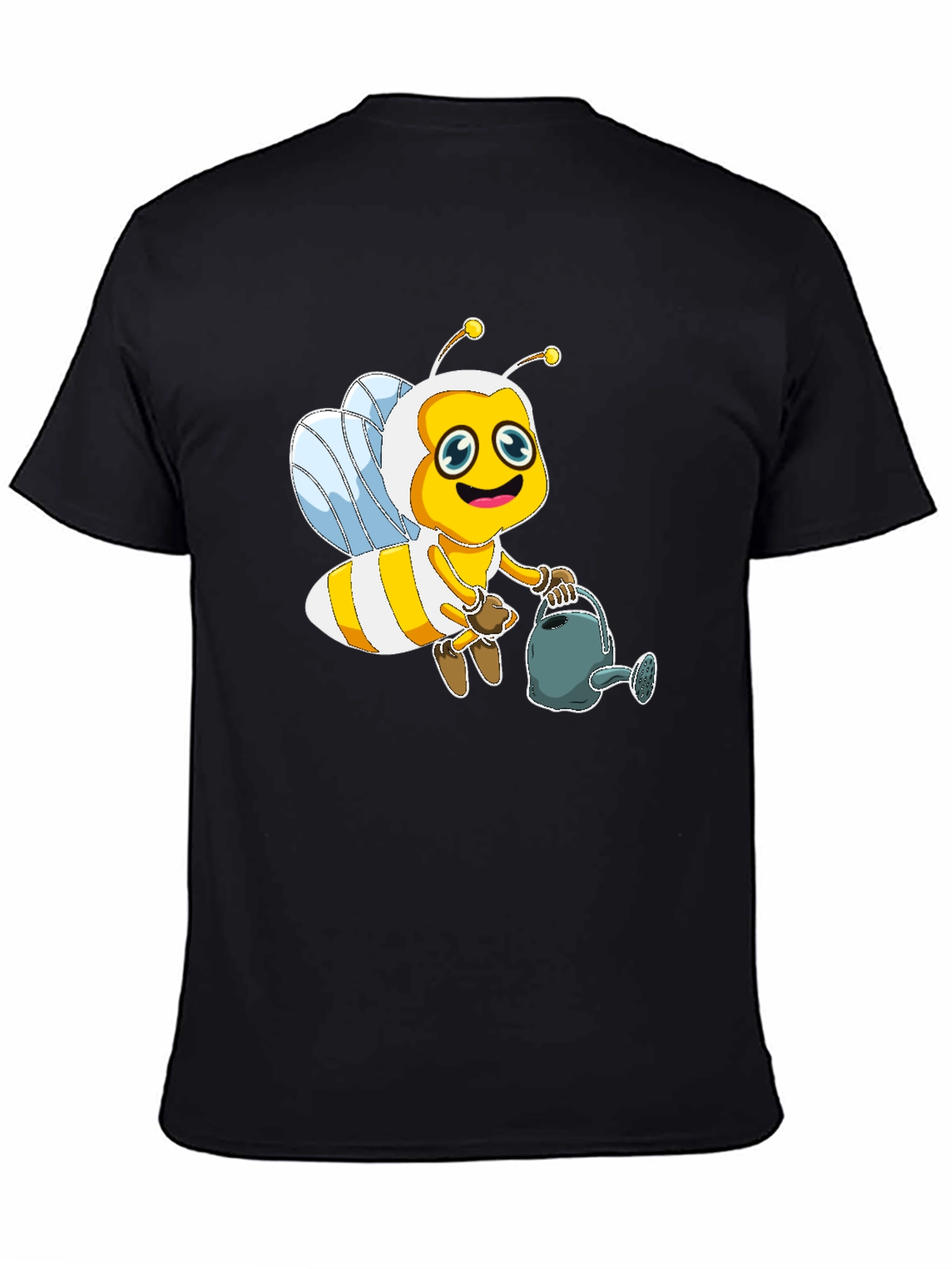 Cute Bee Graphic Tee - Unisex Black T-Shirt