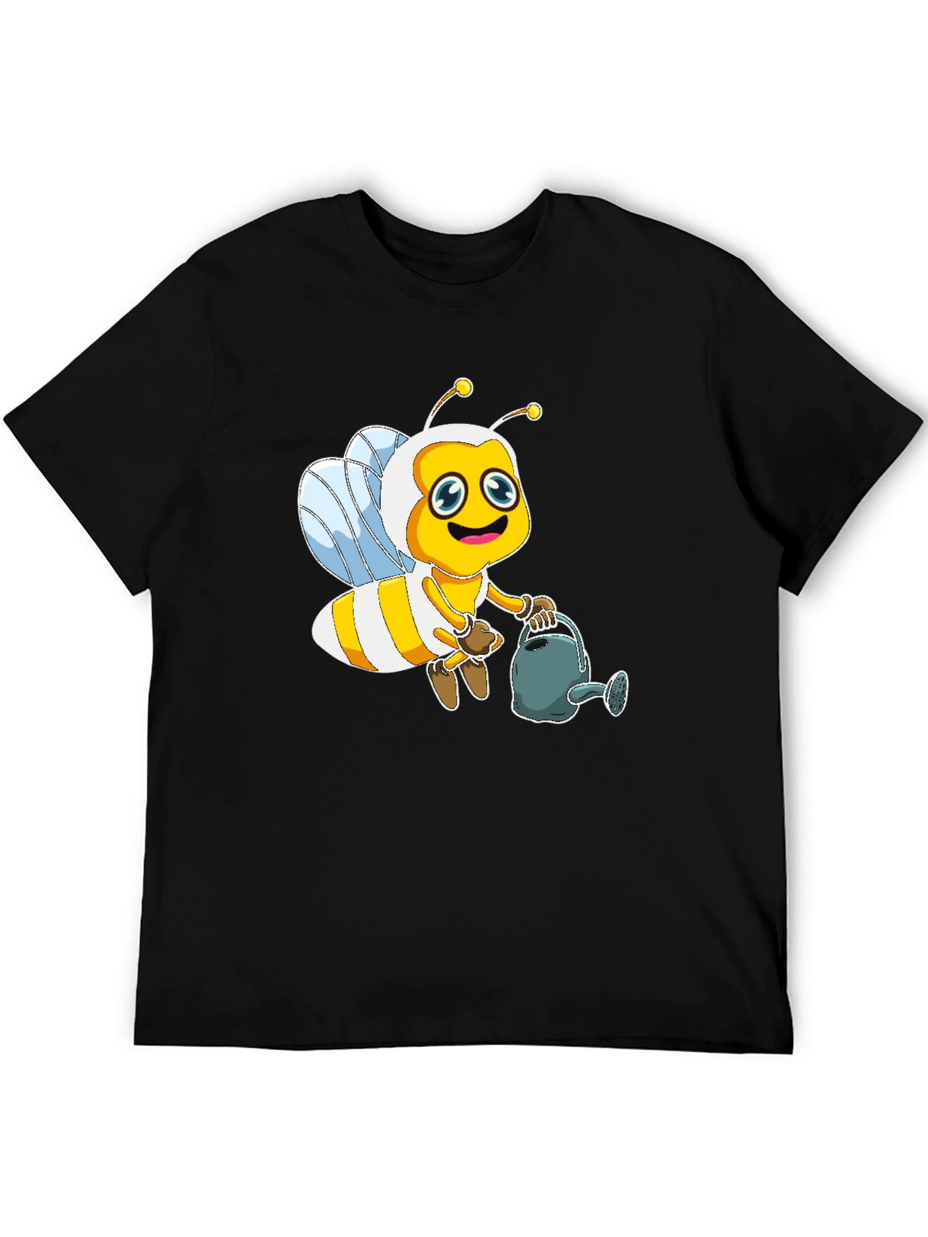 Cute Bee Graphic Tee - Unisex Black T-Shirt