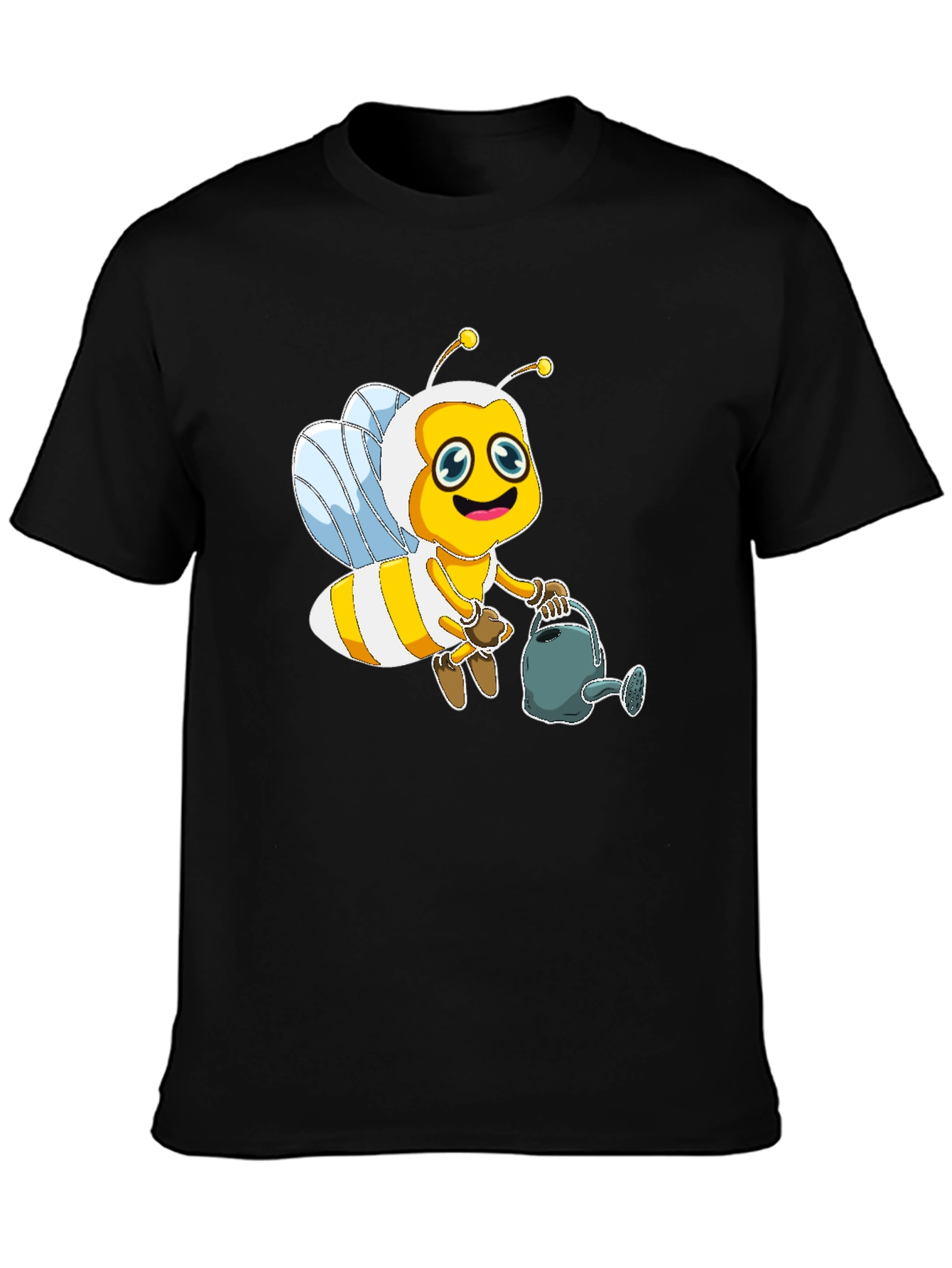 Cute Bee Graphic Tee - Unisex Black T-Shirt