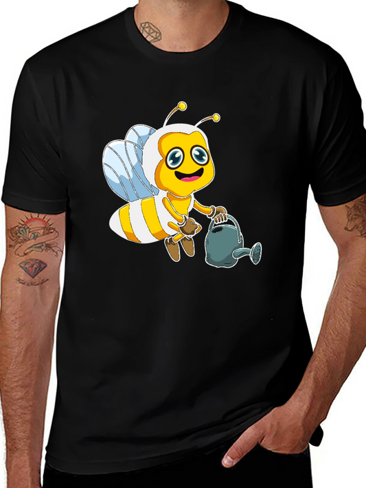 Cute Bee Graphic Tee - Unisex Black T-Shirt