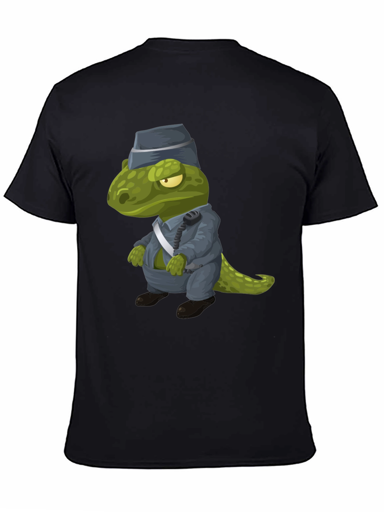 Dino Cop T-Shirt - Cartoon Dinosaur Police Officer Tee