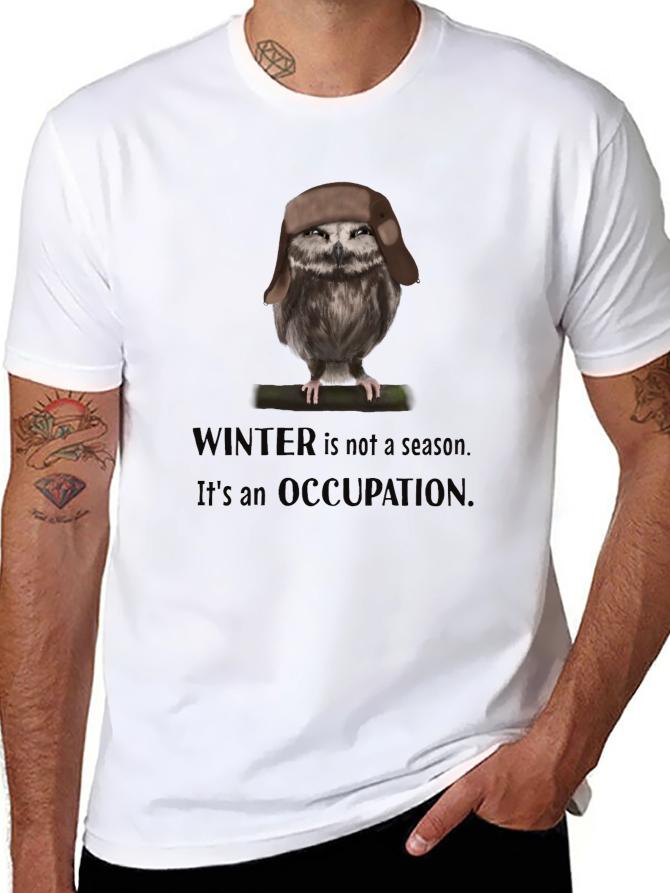 Winter Occupation Owl T-Shirt