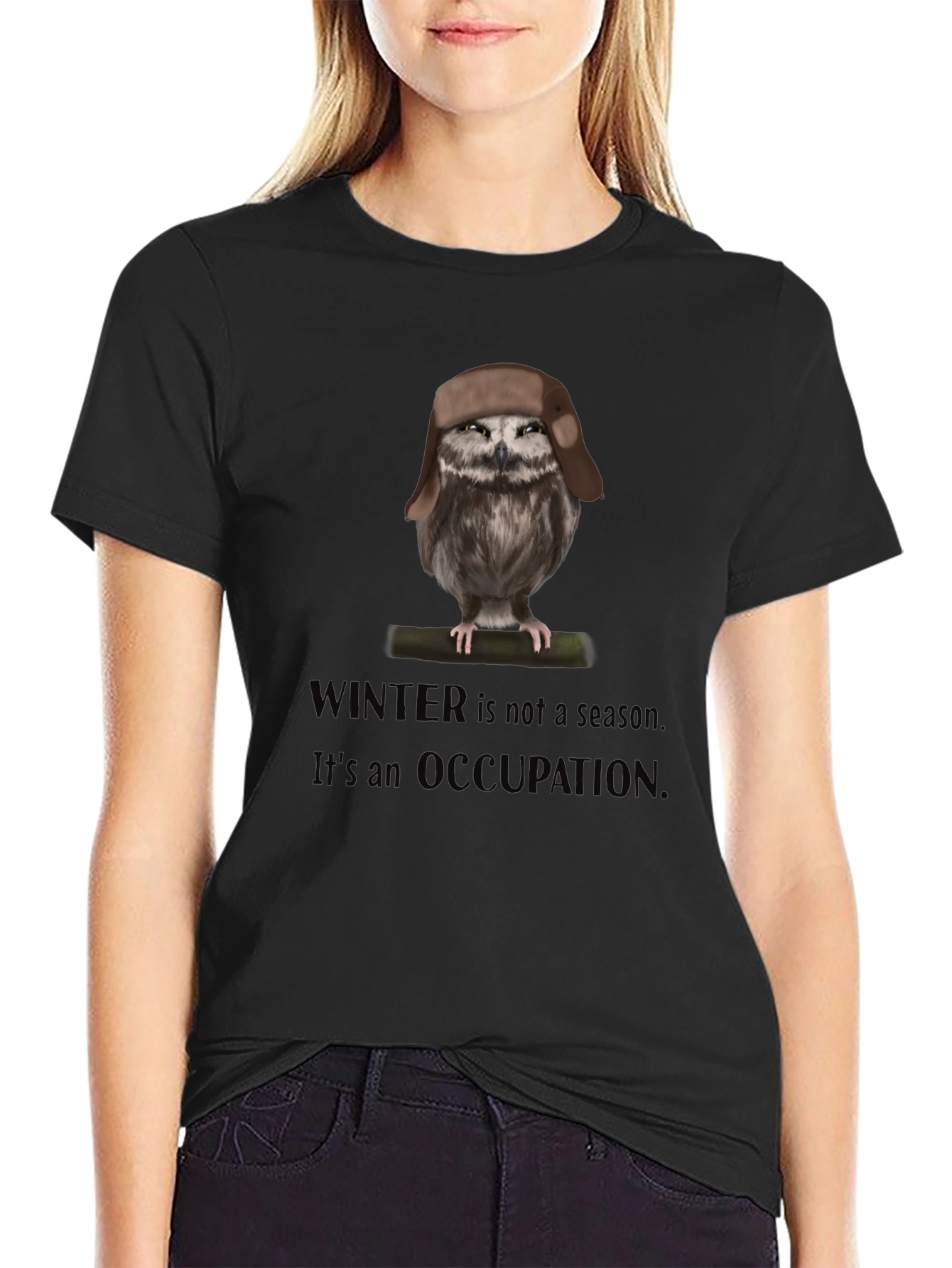 Winter Occupation Owl T-Shirt