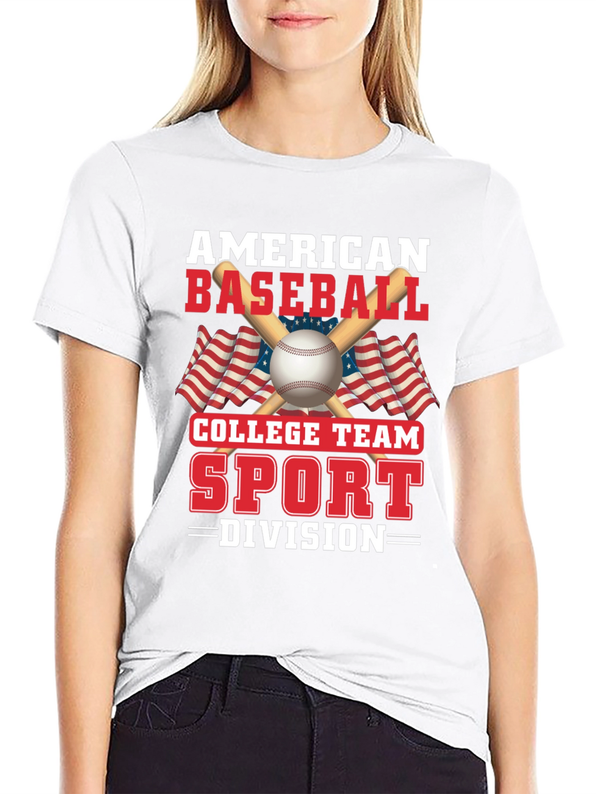 American Baseball College Team Sport Graphic T-Shirt