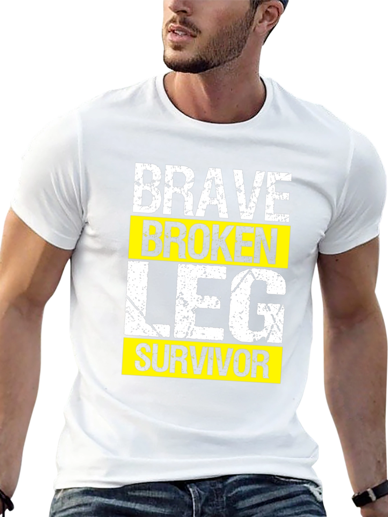 Brave Broken Leg Survivor Graphic T-Shirt