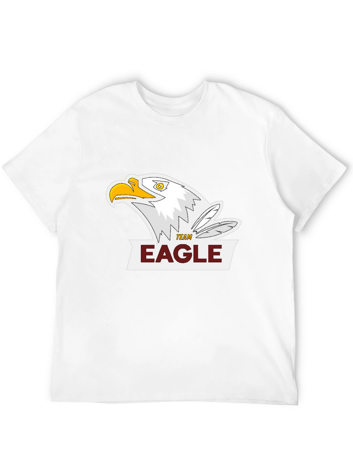 Team Eagle Graphic Tee - Black Cotton Blend Shirt