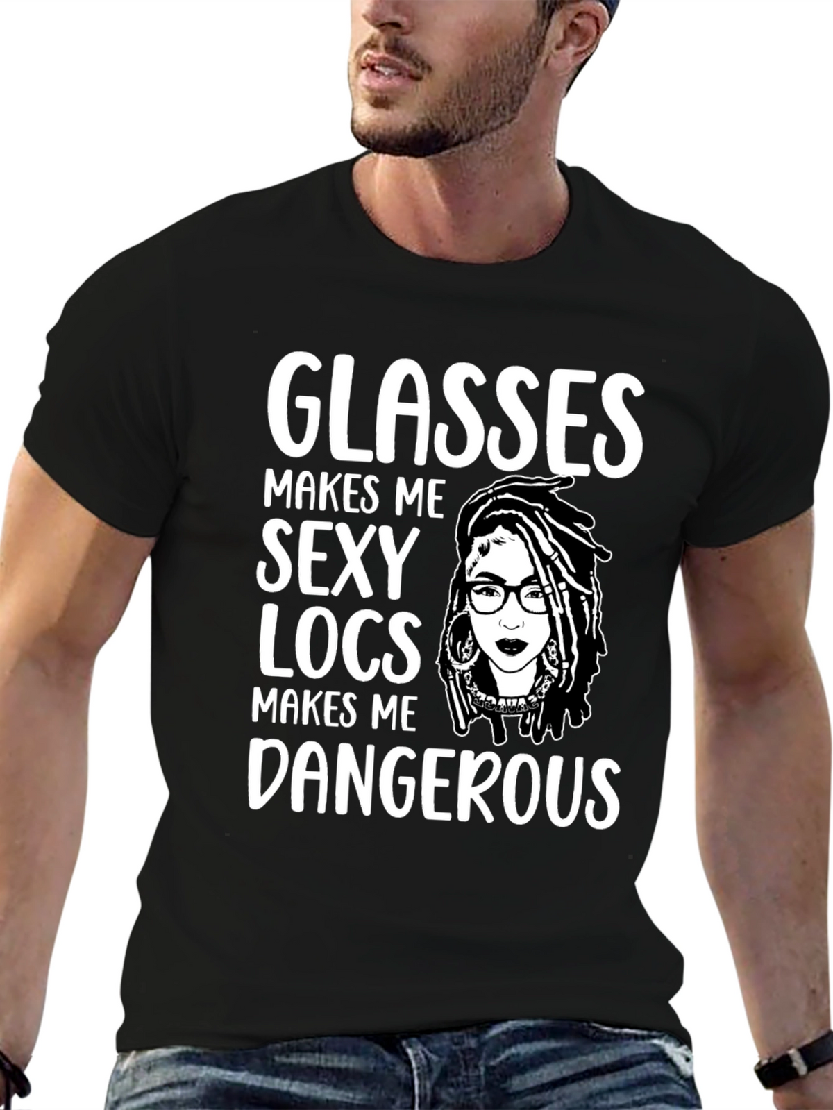 Glasses Locs Dangerous Graphic Tee