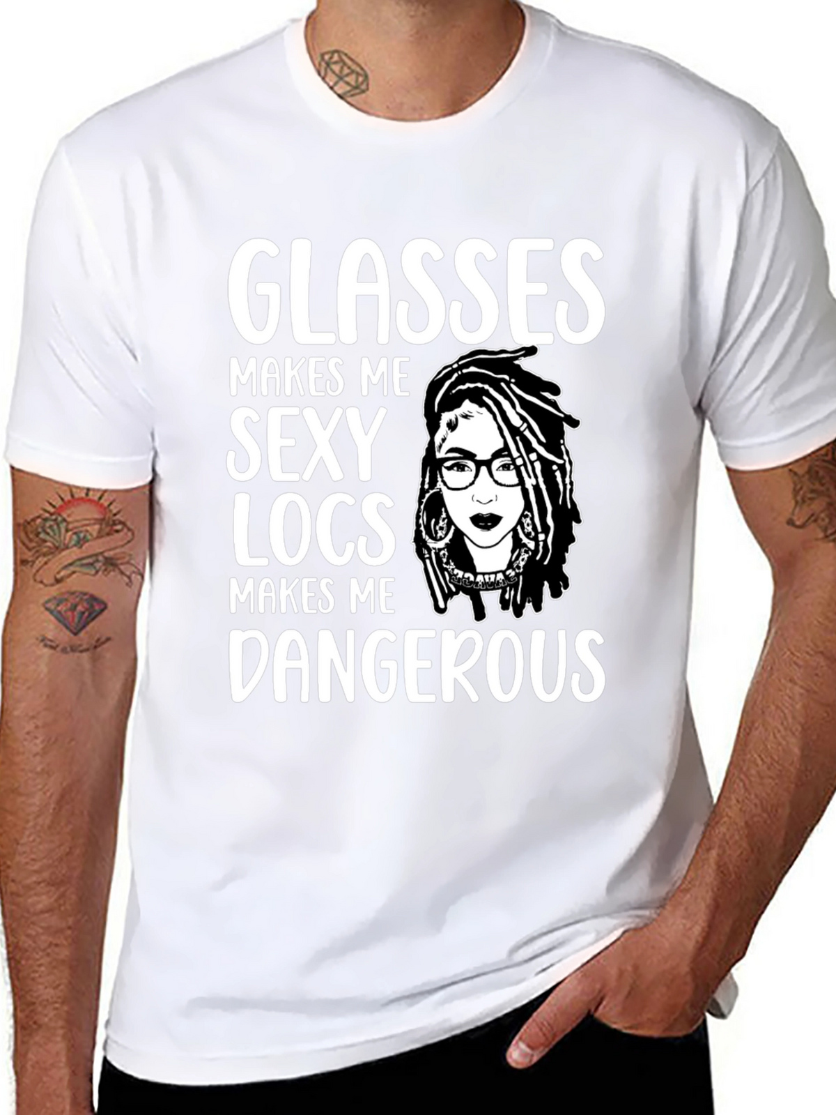 Glasses Locs Dangerous Graphic Tee