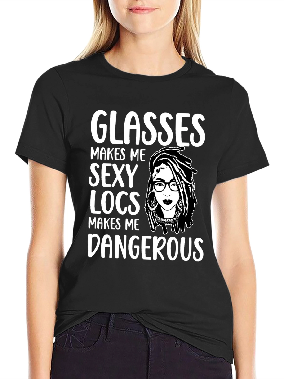 Glasses Locs Dangerous Graphic Tee