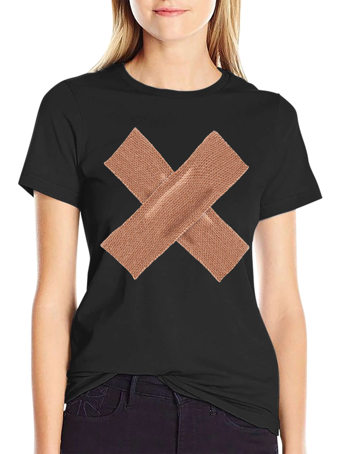 Bandage X Graphic Tee - Novelty Casual Shirt
