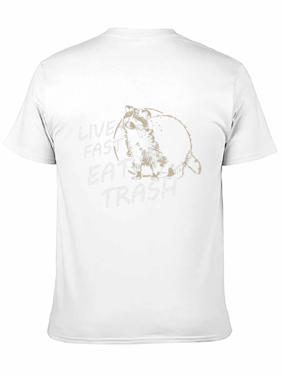 Live Fast Eat Trash Raccoon Graphic Tee