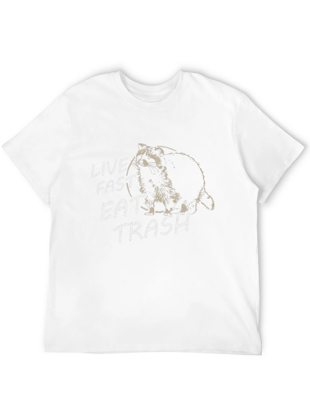 Live Fast Eat Trash Raccoon Graphic Tee