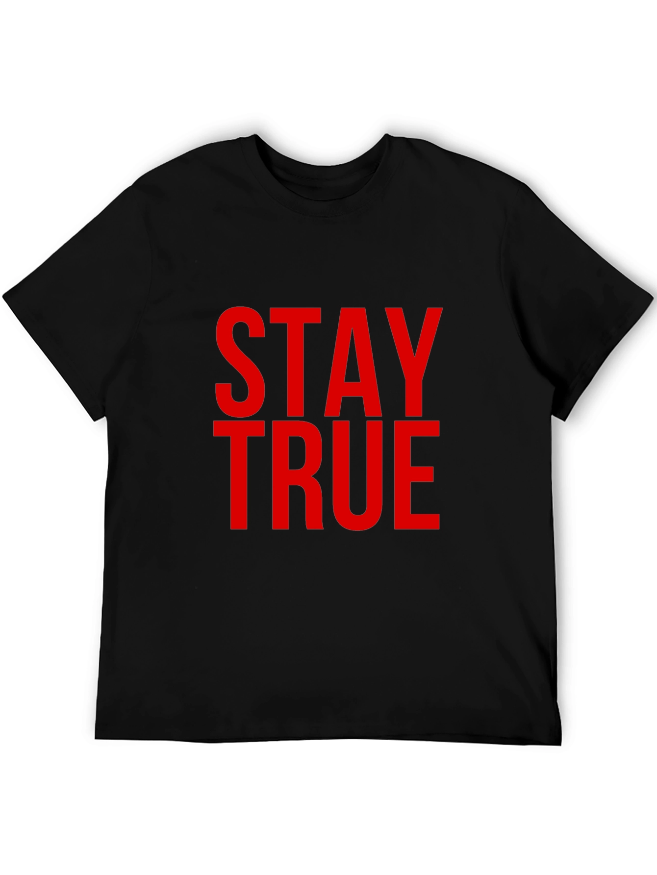 Stay True Graphic Tee - Bold Red Print